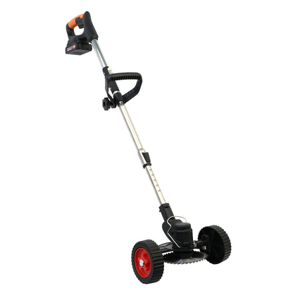 Electric Weed Wacker Cordless Lawn Mower Foldable Grass Trimmer Lightweight With Two Battery 2000mah 21V for Garden Yard Lawn