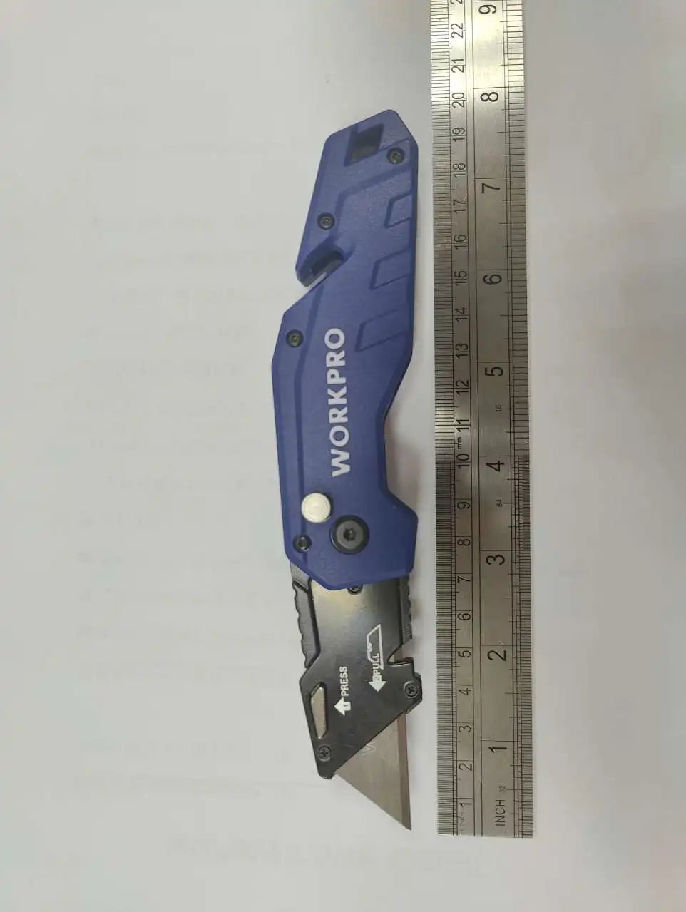 WORKPRO Folding Utility Knife Quick Change Blade Folding Knife Outdoor Camping Tool 10pcs blades included