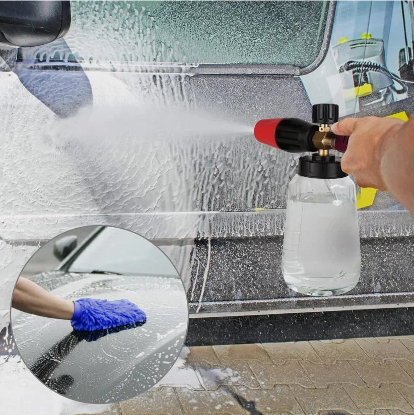 Foam Cannon Gun Car Wash Soap Sprayer – Pressure Washer Bottle with Large-Mouth Pot