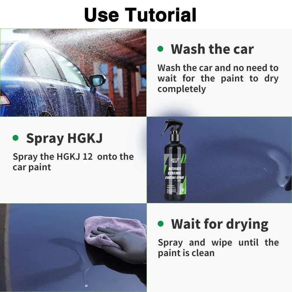 EAFC Car Nano Ceramic Coating Spray – Auto Body Paint Protection & Polish (50/100/300ml)