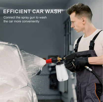 Foam Cannon Gun Car Wash Soap Sprayer – Pressure Washer Bottle with Large-Mouth Pot