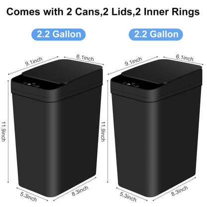 2 Pack – 12L Automatic Touchless Trash Can
