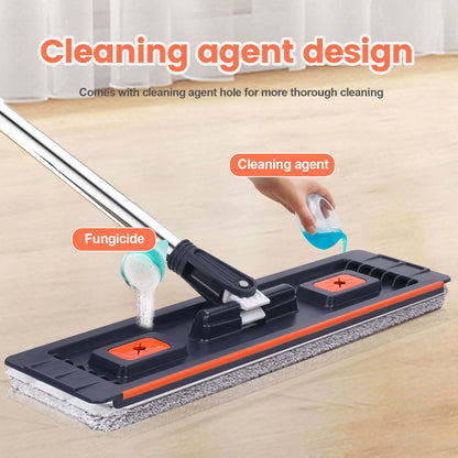 Floor Mop with Dual-Bucket System – Separates Clean & Dirty Water, Hands-Free Easy Cleaning.