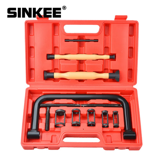 12Pcs Valve Spring Compressor & Hand Lapper Grinding Tool Kit – Engine Cylinder Head Repair Set
