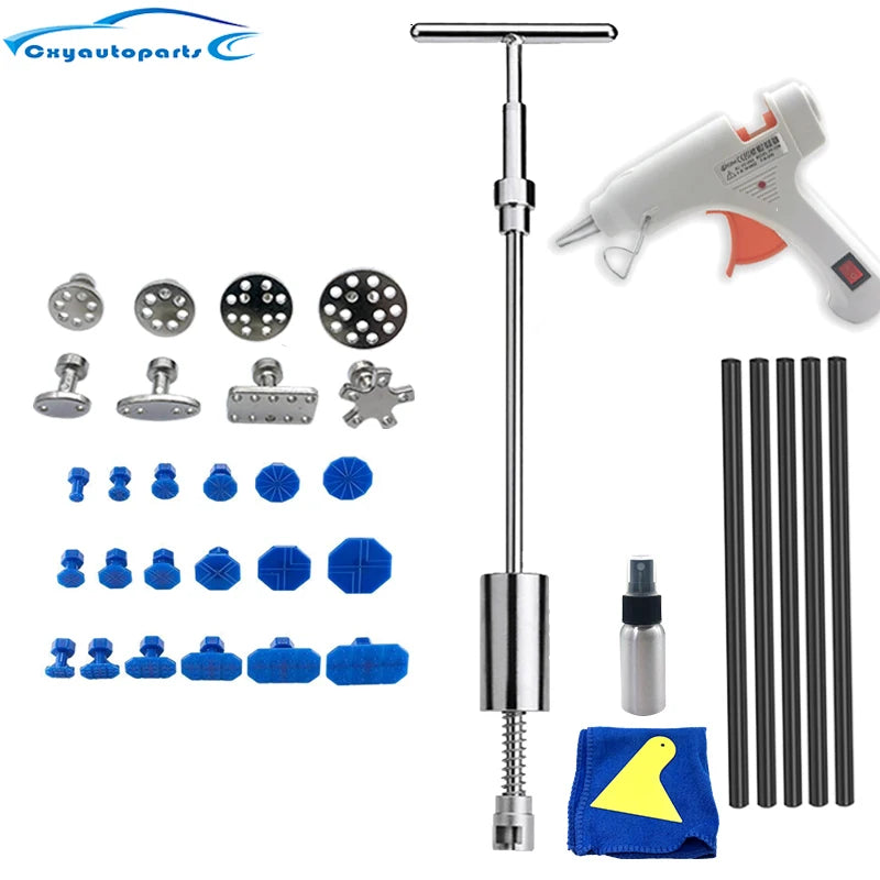 Car Dent Repair Puller Tool – Slide Hammer with 18+ Suction Cups for Auto Body & Hail Damage Removal