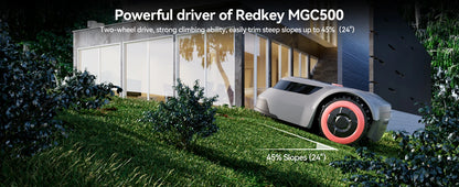 C-TOF Robot Lawn Mower Redkey MGC500 Lawn Mower Robot Cable Break Detection Climbing Capacity 45% App Control Mowing Robot