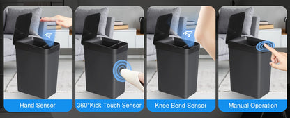 2 Pack – 12L Automatic Touchless Trash Can