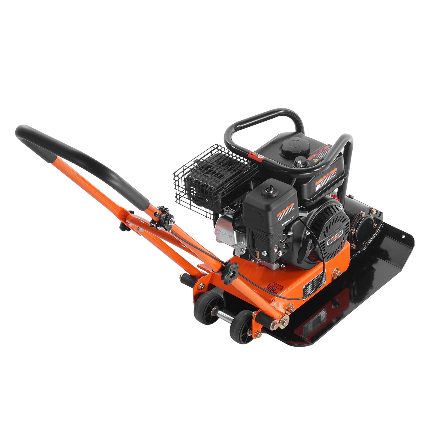 SucceBuy Plate Compactor 2.8/6.5 HP Force Vibratory Compaction Tamper For Walkways, Patios, Asphalts, Paver Landscaping