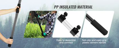 SucceBuy Manual Pole Saw Extendable Tree Pruner Sharp Steel Blade for Branches Trimming with Lightweight Aluminum Alloy Handle