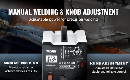 SucceBuy Stud Welder Repair Kit 1.8KW Auto Body Spot Welding Dent Puller Machine with 7 Welding Modes for Car Truck Dent Repair