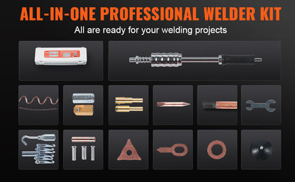 SucceBuy Stud Welder Repair Kit 1.8KW Auto Body Spot Welding Dent Puller Machine with 7 Welding Modes for Car Truck Dent Repair